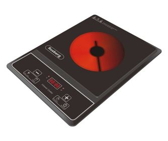 Plita cu infrarosu Rosberg R51445O, 2000W, 8 nivele, 8 setari de temperatura, display LED, Timer, Negru