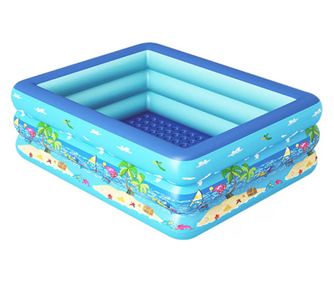 Piscina gonflabila cu podea gonflabila, dreptunghiulara 210 x 138 x 55 cm