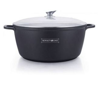 Μεγάλη κατσαρόλα, 19.5 L, 40 cm, τύπου μαρμάρινη κατσαρόλα, αντικολλητική, μη κολλητική, με καπάκι, εύκολος καθαρισμός Royalty L