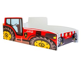 Otroška postelja traktor rdeča 140x70