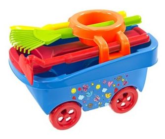 Mochtoys Műanyag kézikocsi kerti szerszámokkal (12198)