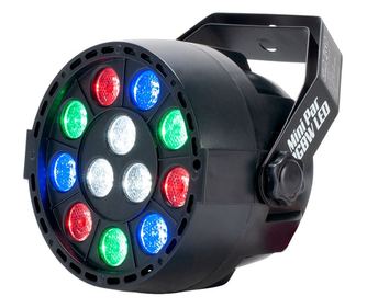 Мини LED Par проектор, RGBW, 12x1W, DMX, Автоматичен, Управляван от музика или master/slave