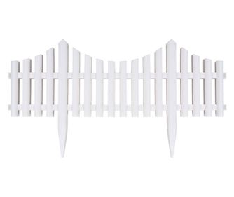 Kertkerítés szett, fehér, Exclusiv Sweet Decor, 60 cm, 4 db