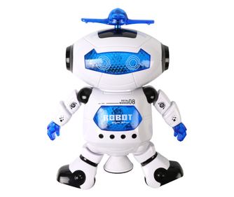 Robotel interactiv cu functii de rotire360 de grade ,danseaza ,canta si lumineaza