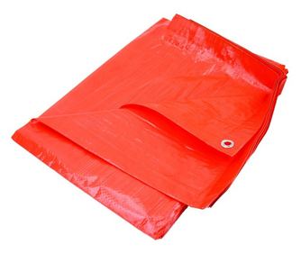 Vízálló ponyva gyűrűkkel 2 x 3 m - 80 g/m² - Narancssárga