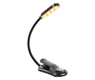 Olvasólámpa, Gritin, ABS, LED, 3 világítási mód, Fekete