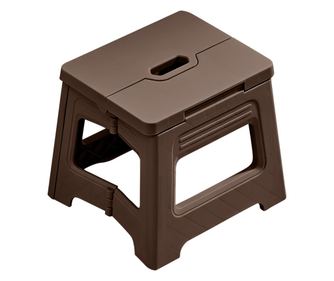 Taburet pliabil, Portabil, TopGearWorld, Antiderapant, Plastic, 28.5 x 19 x 24 cm, Maro
