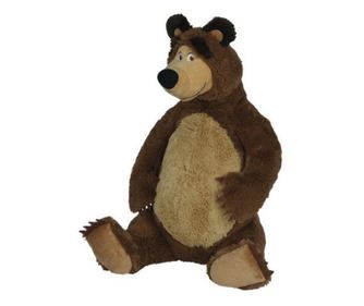 Jucarie de plus ursul vesel, din serialul Masha si ursul, 24 cm