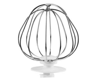 Кухненски робот със стоманена купа Hausberg HB-7605AB, 1000W, 5 л, 6 скорости, LED, Блендер, Миксер, Месомелачка, Бял