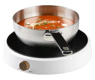 Plita electrica cu inductie, DOMO, 2000 W, 1 zona, alb