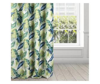 Draperie HONDURAS blackout cu model cu frunze tropicale, 140 x 250 cm, multicolor