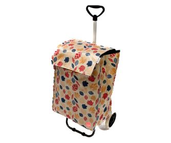 Sacosa piata cu carucior, Master, 2 roti, 50 l, frunze