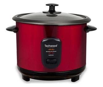 Oala de orez Techwood TCR-1815, inox, 1.8L. 700W, manere reci
