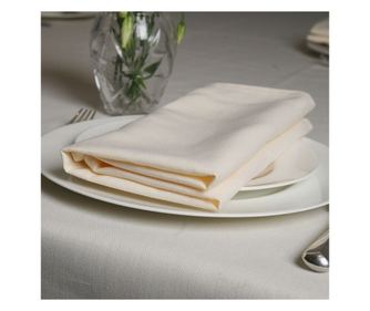Комплект 10 салфетки за хотел Kotonia Home, 100% памук, кретон, размер 40x40 см, слонова кост