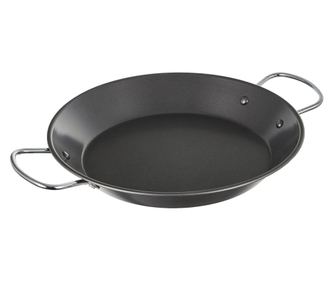 Ibili-Gandia paella serpenyő, acél, 32x4,5 cm, fekete