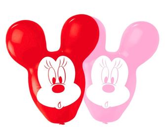 Set 4 balonov velikan iz lateksa, model Minnie Mouse, Amscan, 56 cm