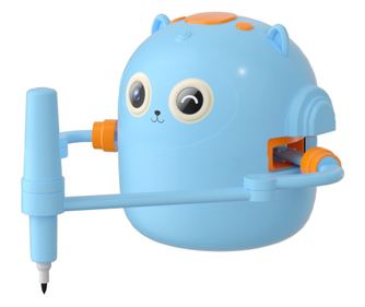 Robot educational interactiv cu 100 de carduri si interactiune vocala, ideal pentru copii 3+, albastru