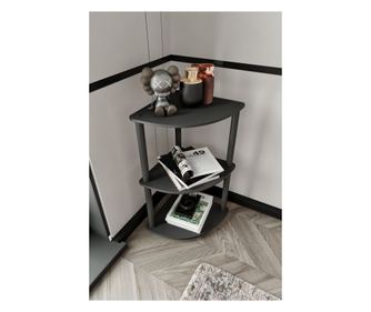 Poliță pentru cărți Bookcase 3 colțară - neagră