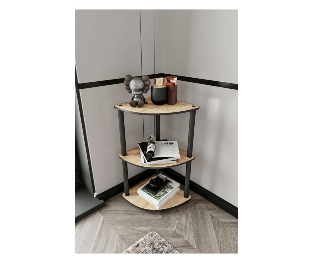 Полка за книги Bookcase 3 нива - дъб