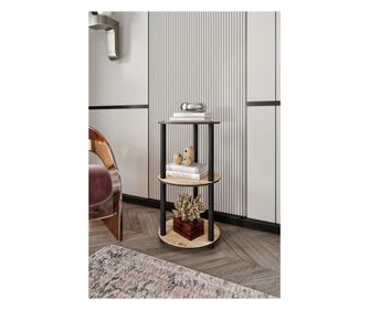 Könyvespolc 3 kerek - tölgy