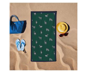 Zebra strandtörölköző - zöld