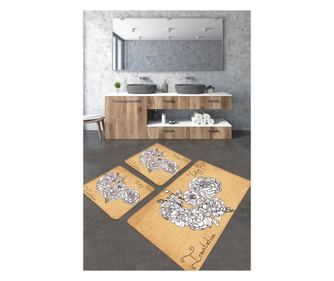 Koupelnové koberce v sadě (3 kusy) Vintage Roses
