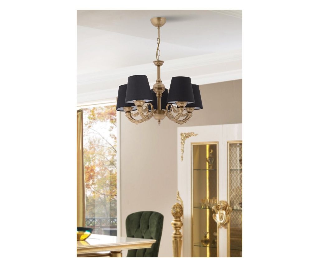 Λάμπα Φιόνα - μαύρη, χρυσή