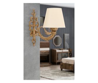 Φωτιστικό τοίχου Lily - κρέμα, χρυσό