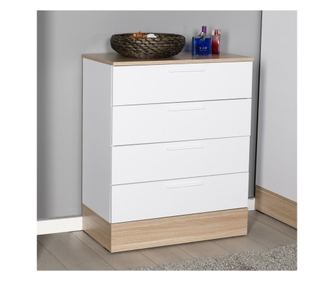 Comodă, stejar, alb