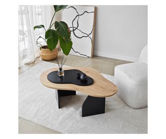 Masa de cafea Melted - stejar safir, negru