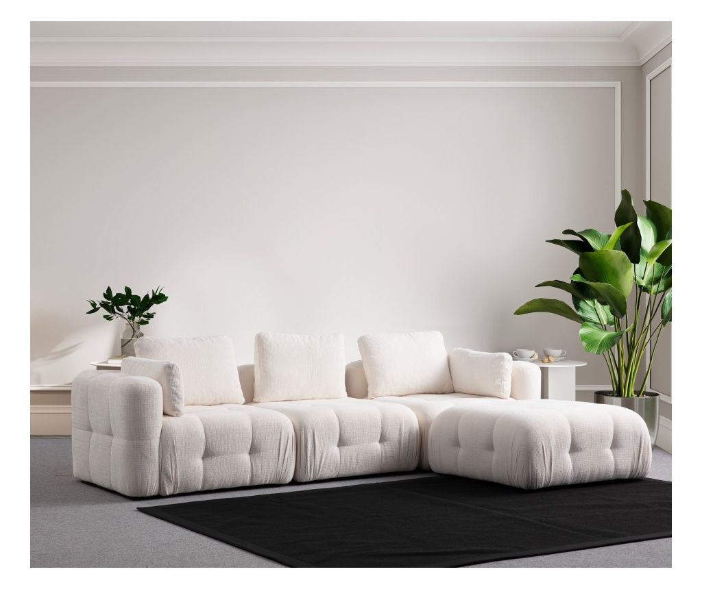 Corner Sofa, White 