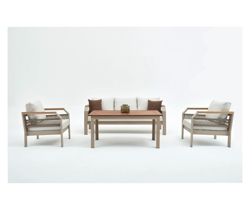 Set de Lounge pentru Grădină, Bej