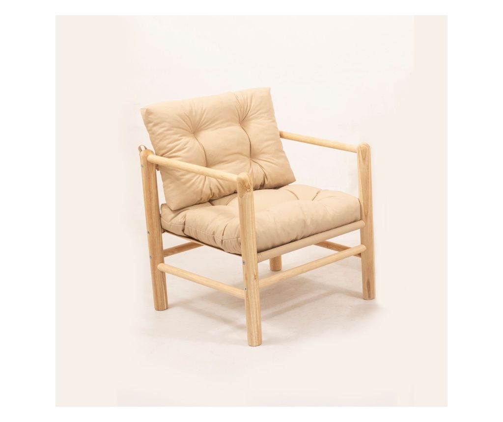 Scaun de grădină pentru 1 persoană, crem