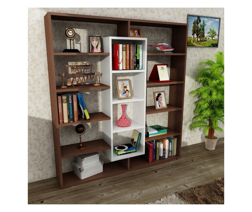 Bookshelf, Wenge, White 
