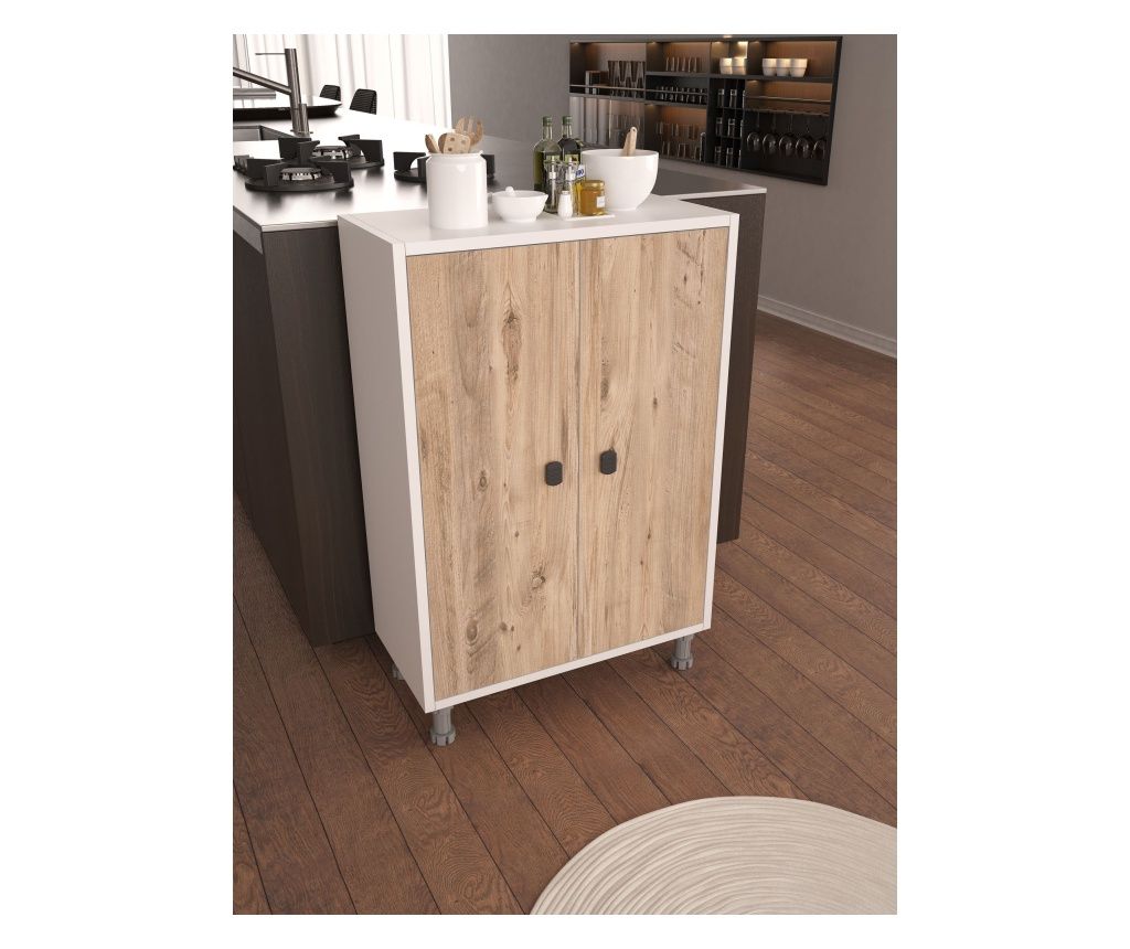 Dulap multifuncțional Melo - pin atlantic, alb