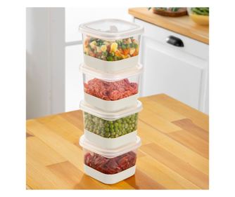 Set organizera za hladnjak (4 komada) 4A - sivi