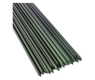 Set 25 araci/suport pentru rosii, castraveti, fasole, metal + PVC, verde, 210x1.6 cm, Artool