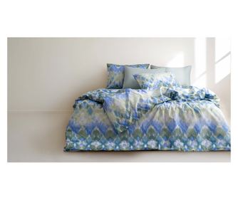 Lenjerie de pat dublu, Majoli Bahar Home Collection, 100% bumbac ranforce, 144 TC, 4 piese(cearsaf de pilota 200x220cm, cearsaf