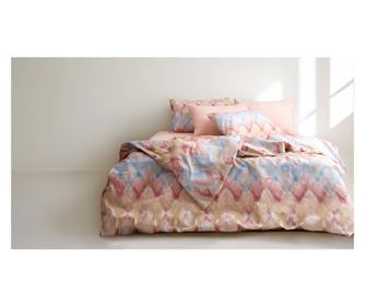 Lenjerie de pat dublu, Majoli Bahar Home Collection, 100% bumbac ranforce, 144 TC, 4 piese(cearsaf de pilota 200x220cm, cearsaf