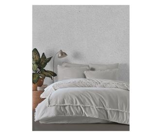 Lenjerie de pat dublu, Majoli Bahar Home Collection, 100% bumbac yarn dyed 144 TC, 115 gsm, 6 piese(cearsaf de pilota 200x220cm,