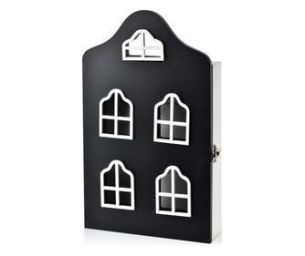 Кутия за ключове STACY 17,5x5,5x29,5см Черна къща