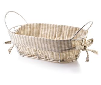 "WILL metalna košara 25x15x8/28x15x11,5cm bež"