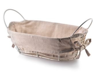 WILL metalna košara 25x15x8/28x15x11,5cm krem boje