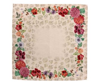 Față de masă, mileu, traversă cu modele florale în gobelin, fabricat în Italia - Traversă - Ghirlandă de flori