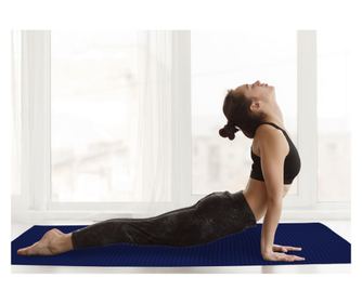 Saltea Yoga Sport Gimnastică 65x200cm Antiderapantă Culoare Albastru