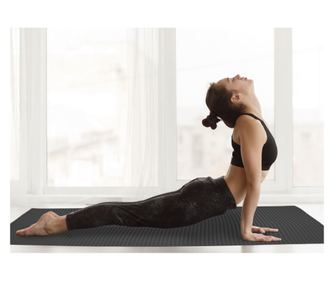 Saltea Yoga Sport Gimnastică 65x200cm Antiderapantă Culoare Piatră