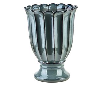 EVAM BLUE Keramična vaza XL 23x23x32cm