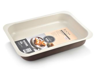 DELICATE Stisnjena pločevina 36x26cm NON-STICK CAFFE CREME