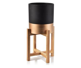 AVA GOLD LONČEK premer 18xh20cm na stojalu