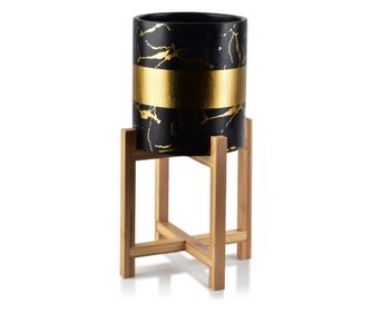 AVA GOLD LONČEK premer 18xh20cm na stojalu